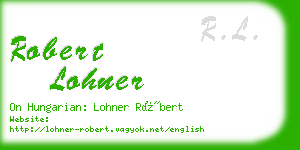 robert lohner business card